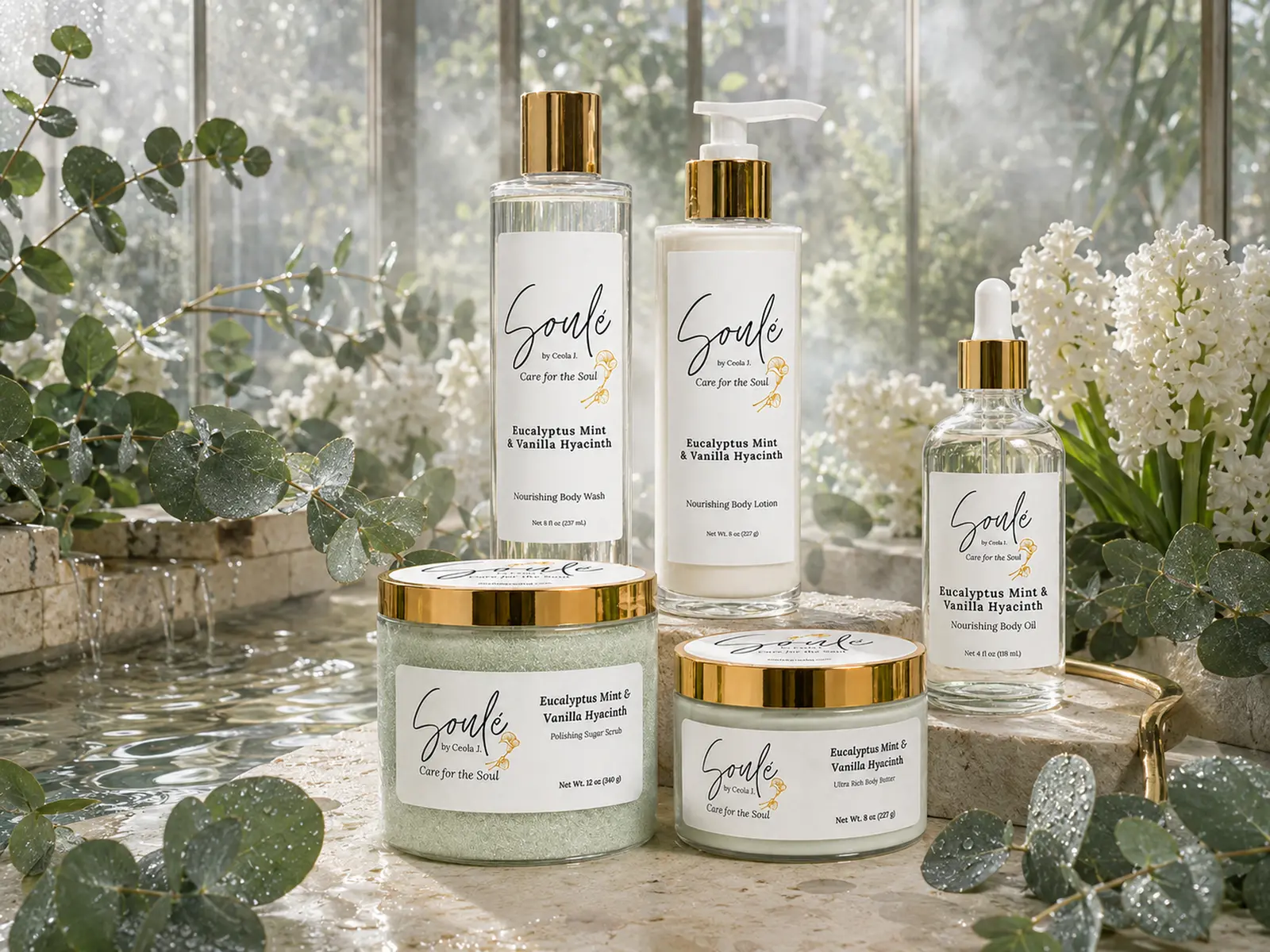 Soulé Eucalyptus Mint & Vanilla Hyacinth collection